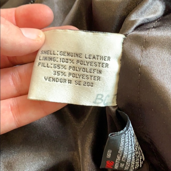 Brown Leather Winter Jacket - Picture 5 of 8